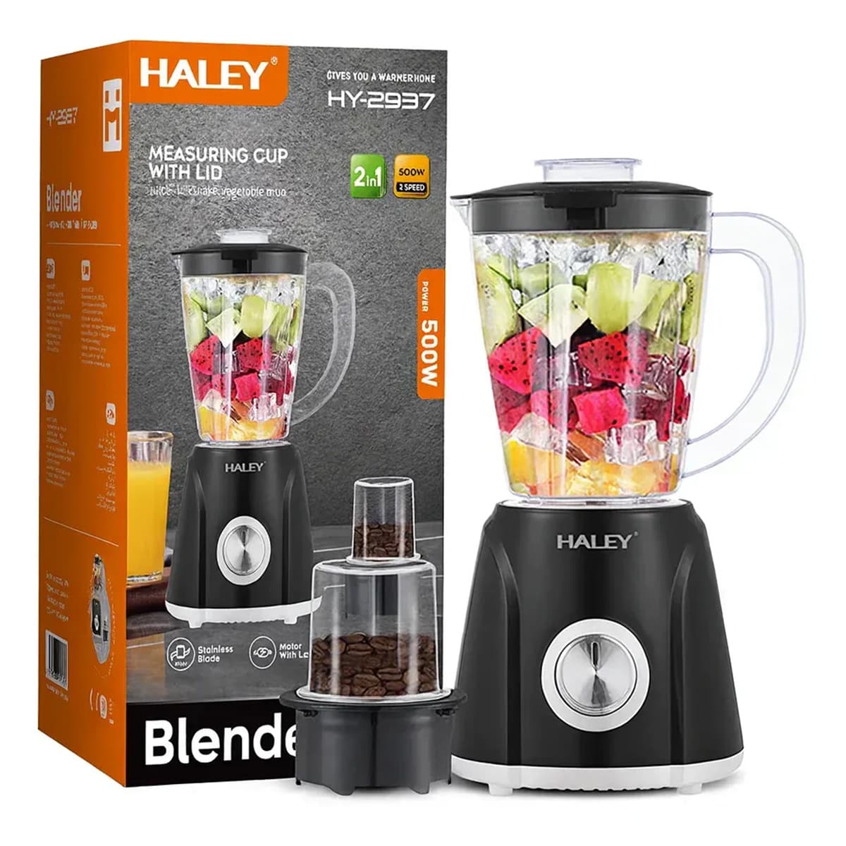 HALEY 2-in-1 Blender & Grinder 500W (HY-2937)