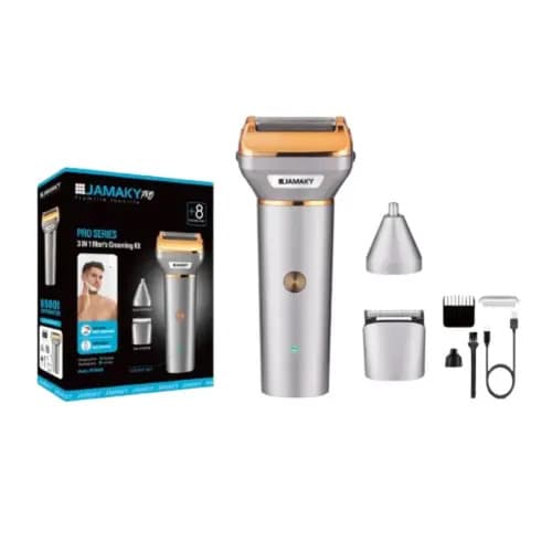 JAMAKY 3-in-1 Men’s Grooming Kit Shaver and Hair Trimmer – Hot Sale